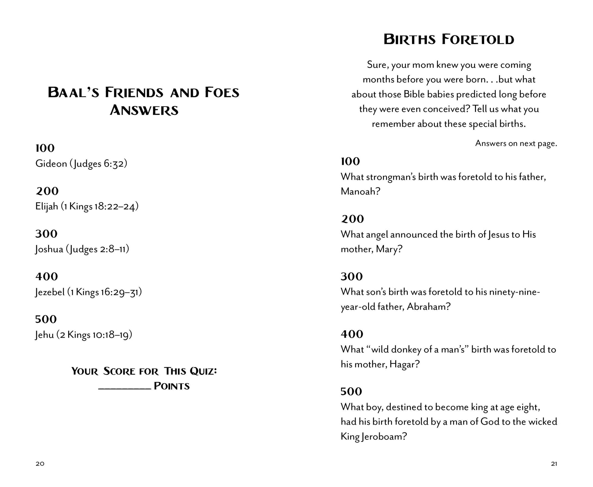 Bible Trivia Test - The Christian Gift Company