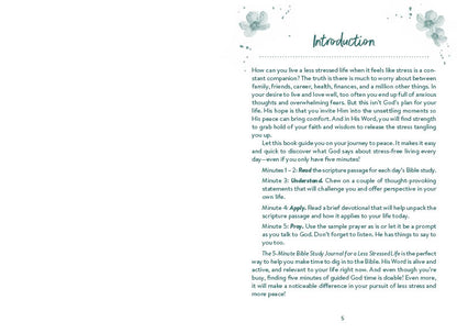 The 5-Minute Bible Study Journal for a Less Stressed Life - The Christian Gift Company
