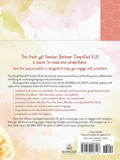 My Bible SKJV for Girls [Floral Giraffe] - The Christian Gift Company