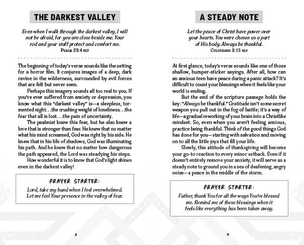 Devotions and Prayers for Managing Anxiety and Depression (teen boy) - The Christian Gift Company