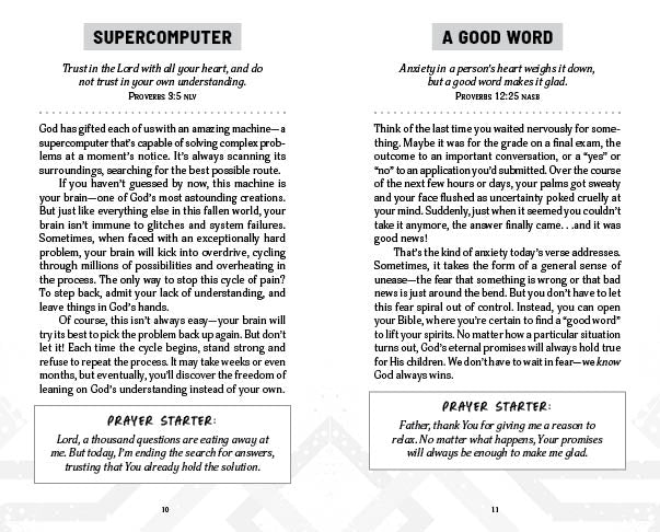 Devotions and Prayers for Managing Anxiety and Depression (teen boy) - The Christian Gift Company