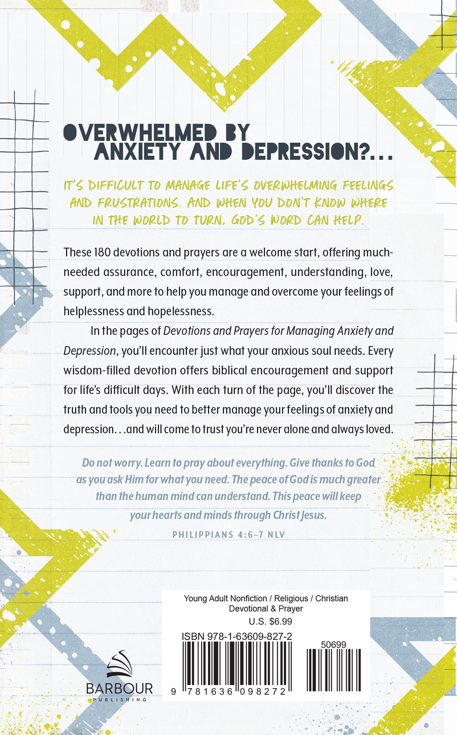 Devotions and Prayers for Managing Anxiety and Depression (teen boy) - The Christian Gift Company