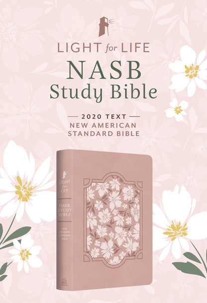 Light for Life NASB Study Bible (Blush Bouquet) - The Christian Gift Company