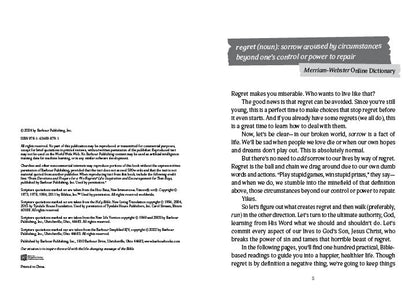 Devotions and Prayers for a "No Regrets" Life (teen boys) - The Christian Gift Company