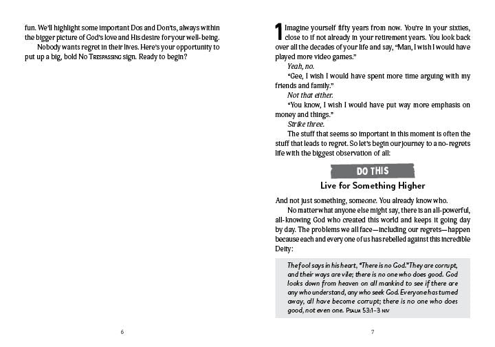 Devotions and Prayers for a "No Regrets" Life (teen boys) - The Christian Gift Company