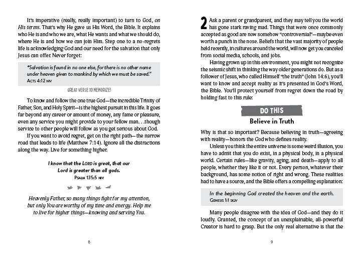 Devotions and Prayers for a "No Regrets" Life (teen boys) - The Christian Gift Company