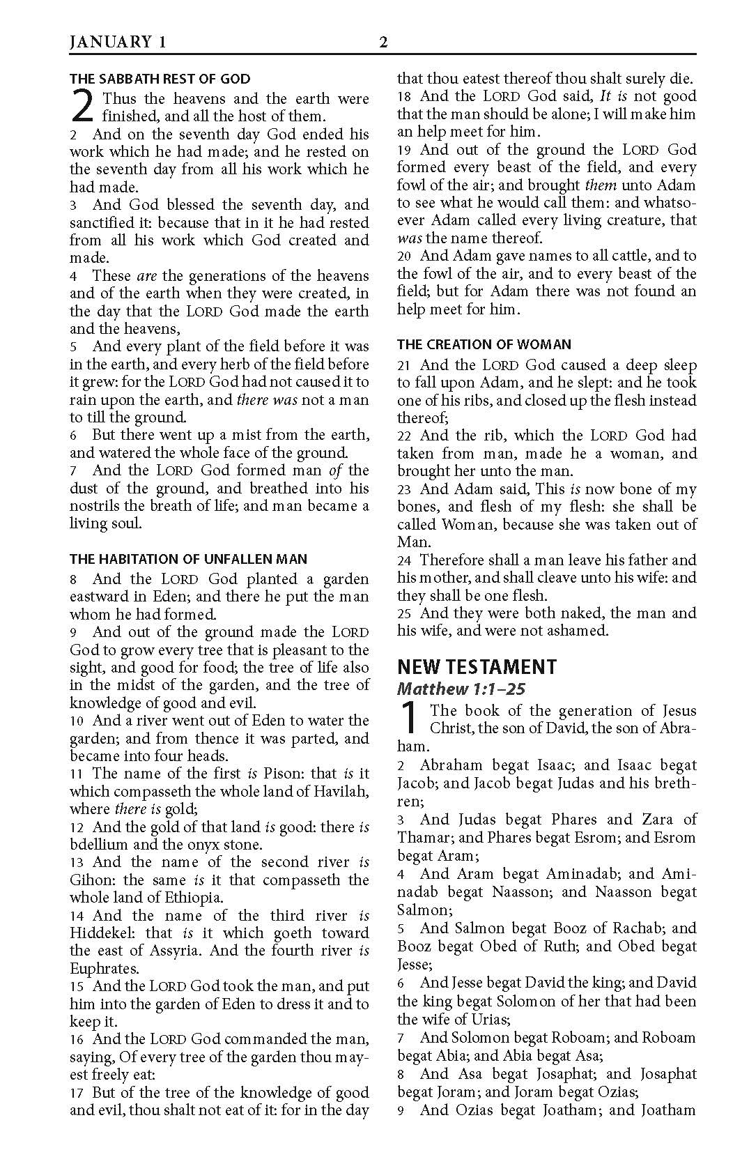 Daily Devotional Bible King James Version [Hickory Cross] - The Christian Gift Company