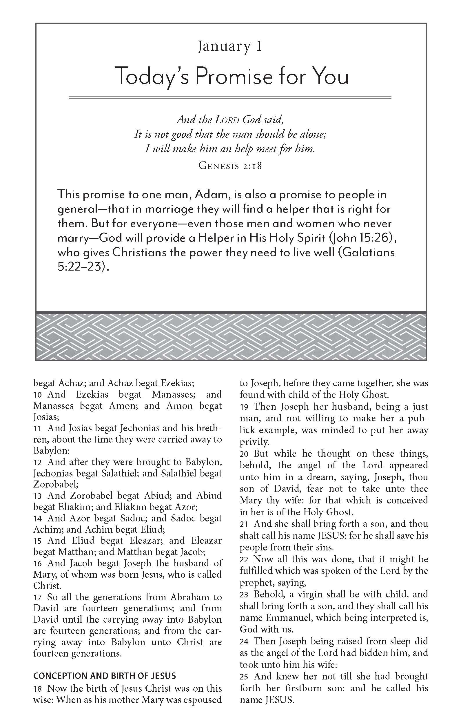 Daily Devotional Bible King James Version [Hickory Cross] - The Christian Gift Company