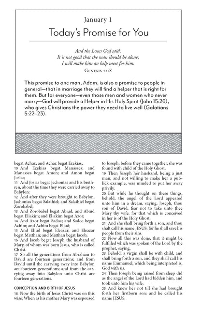 Daily Devotional Bible King James Version [Hickory Cross] - The Christian Gift Company