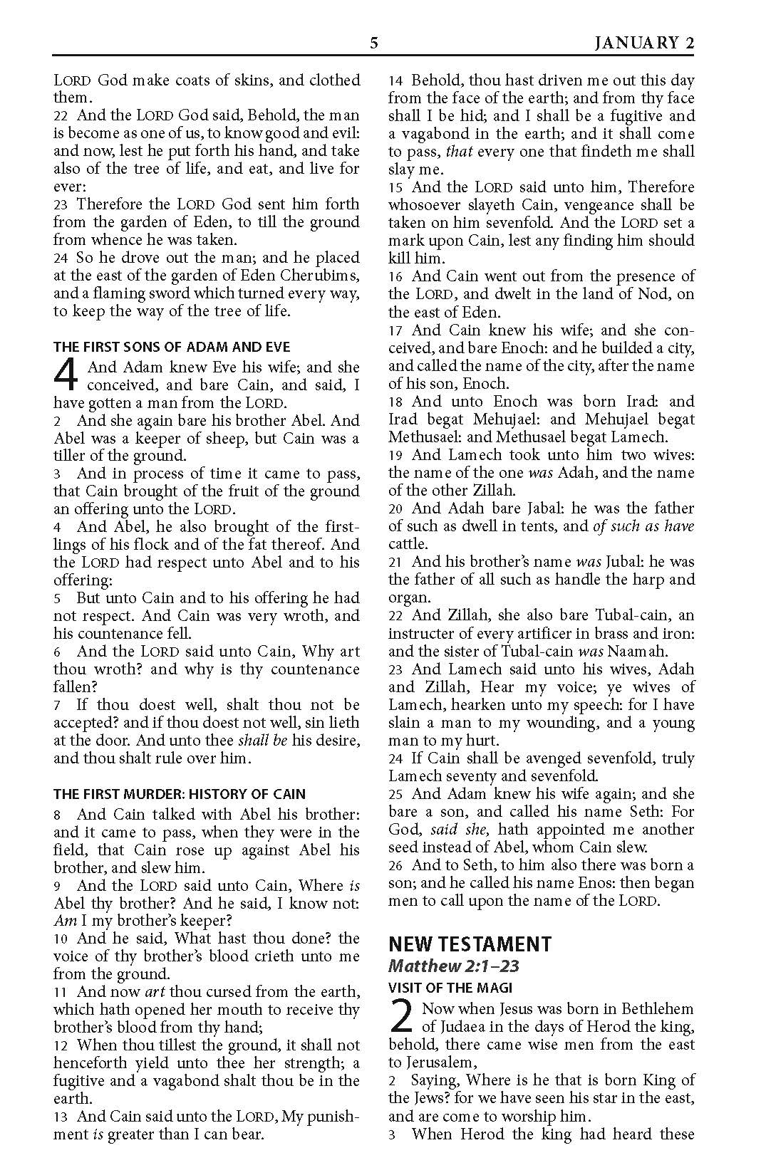 Daily Devotional Bible King James Version [Hickory Cross] - The Christian Gift Company