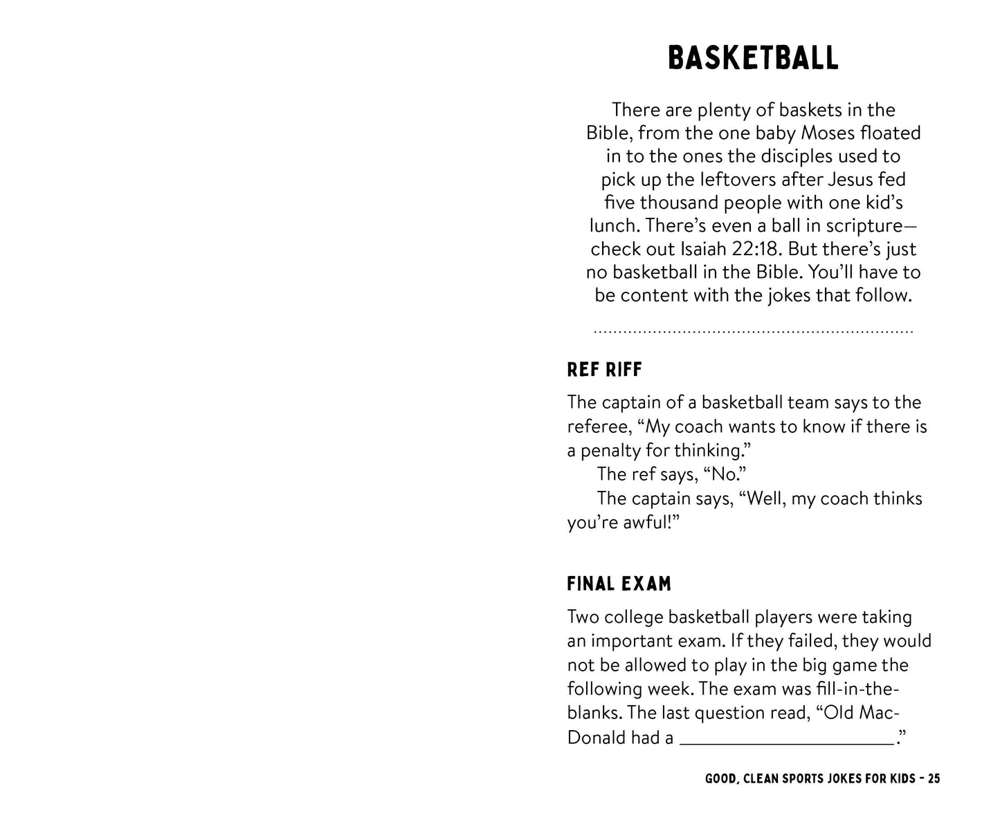 Good, Clean Sports Jokes for Kids! - The Christian Gift Company