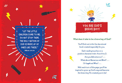 A to Z Devotions for Brave Boys - The Christian Gift Company