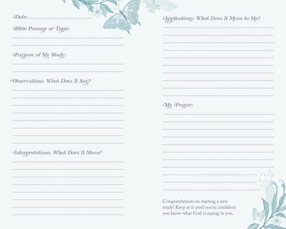 My Bible Study Tracker [Lilac Butterflies] - The Christian Gift Company