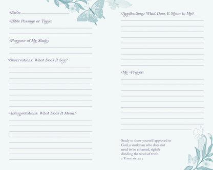 My Bible Study Tracker [Lilac Butterflies] - The Christian Gift Company