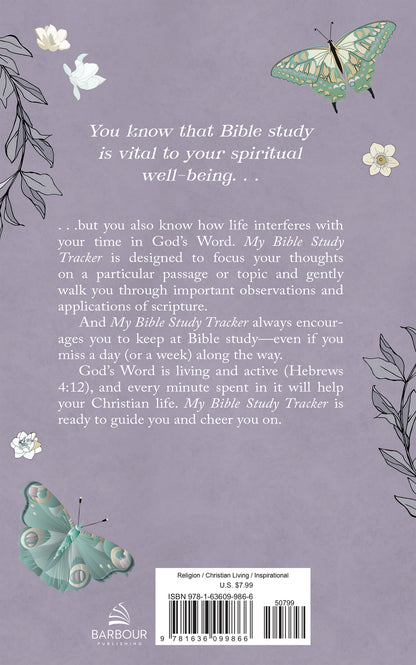 My Bible Study Tracker [Lilac Butterflies] - The Christian Gift Company