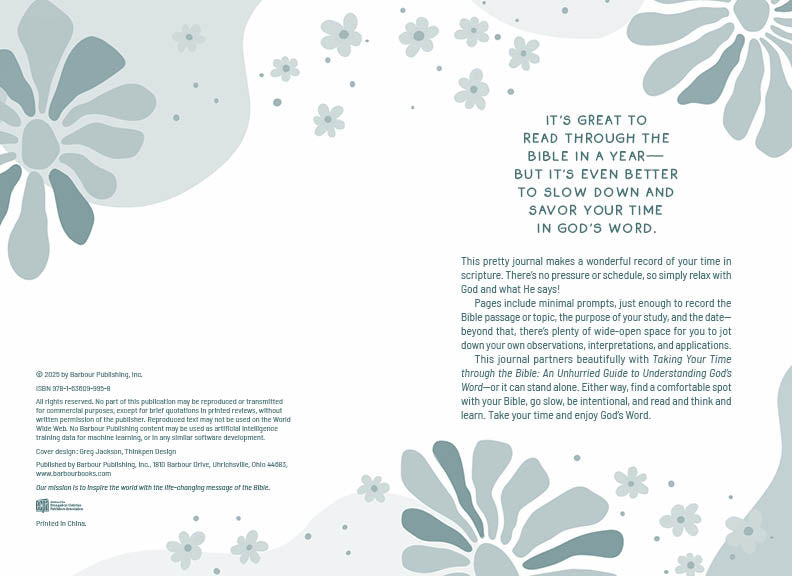 Taking Your Time through the Bible Journal - The Christian Gift Company