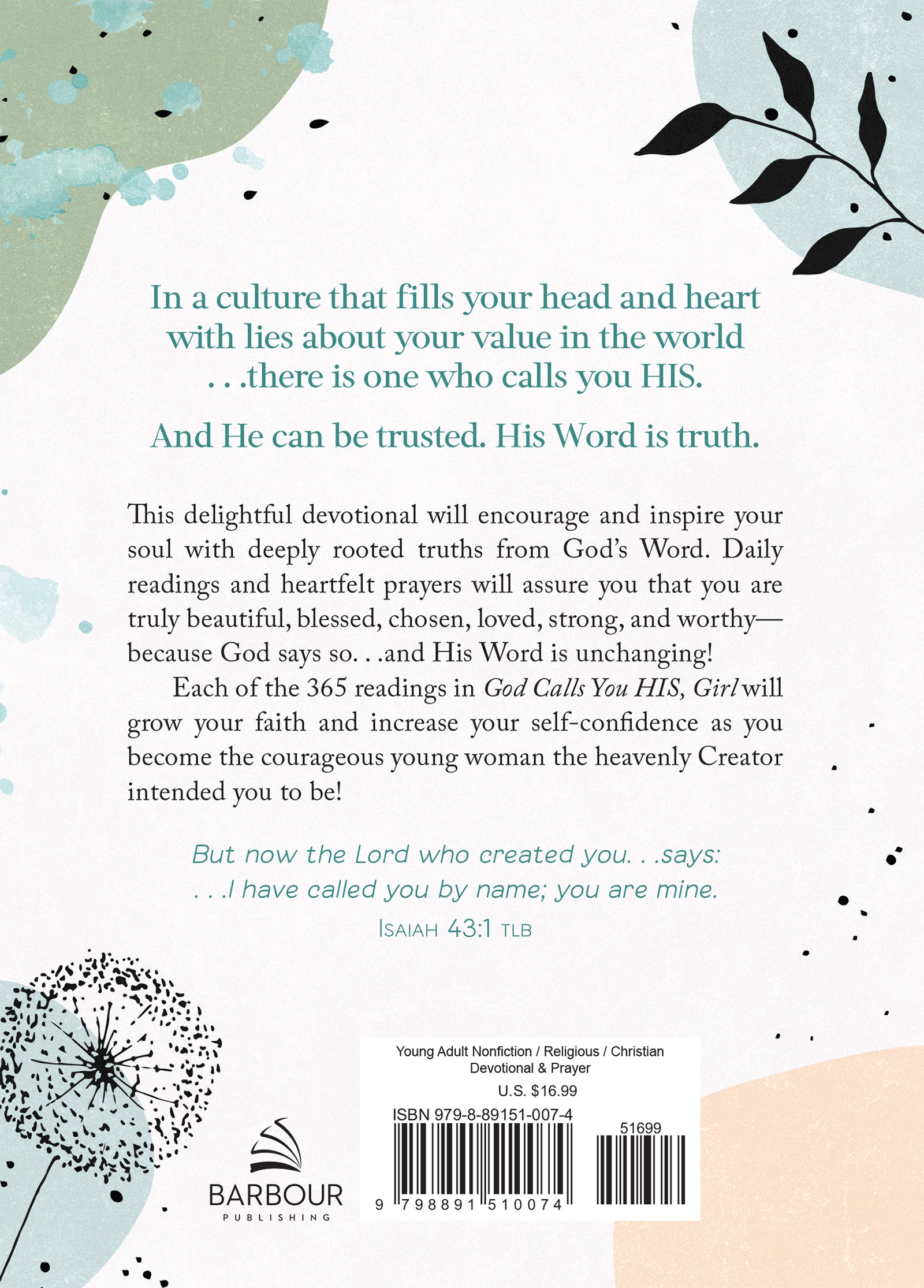 God Calls You HIS, Girl - The Christian Gift Company