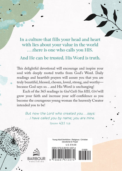 God Calls You HIS, Girl - The Christian Gift Company