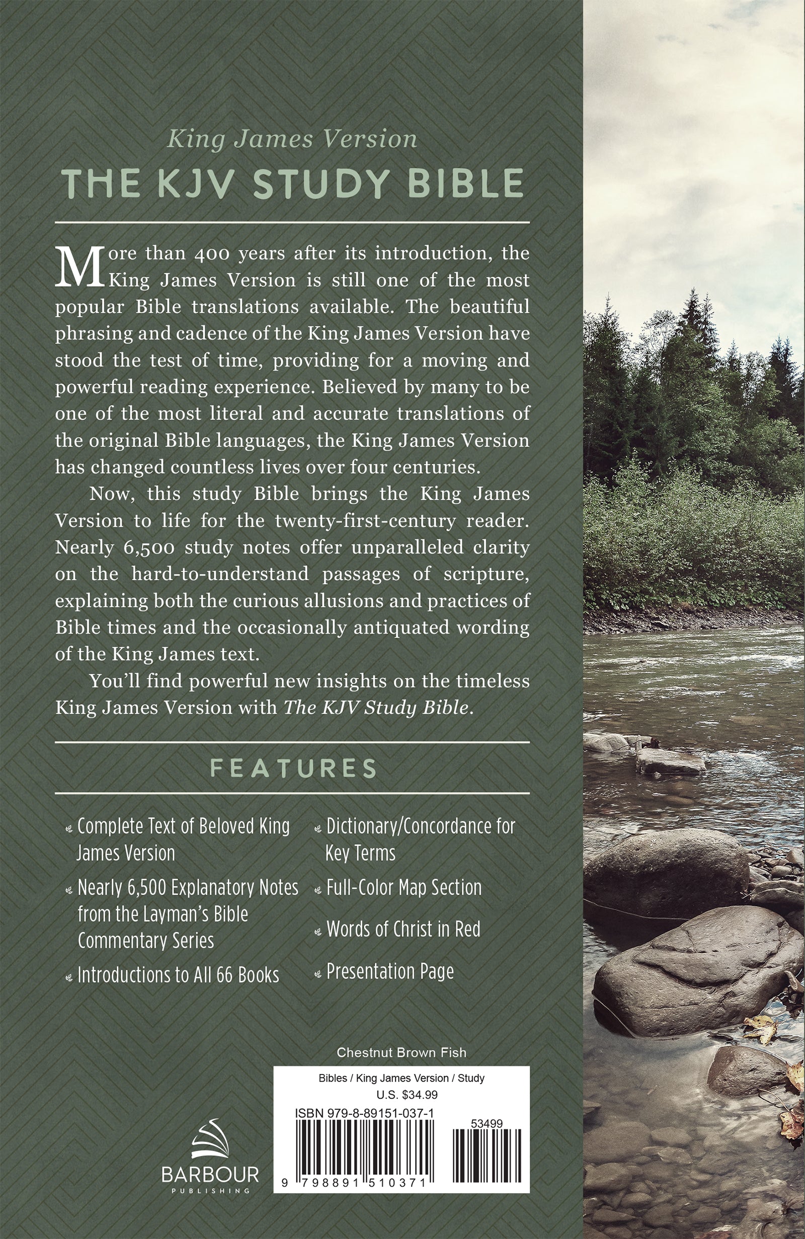 The KJV Study Bible [Chestnut Brown Fish] - The Christian Gift Company