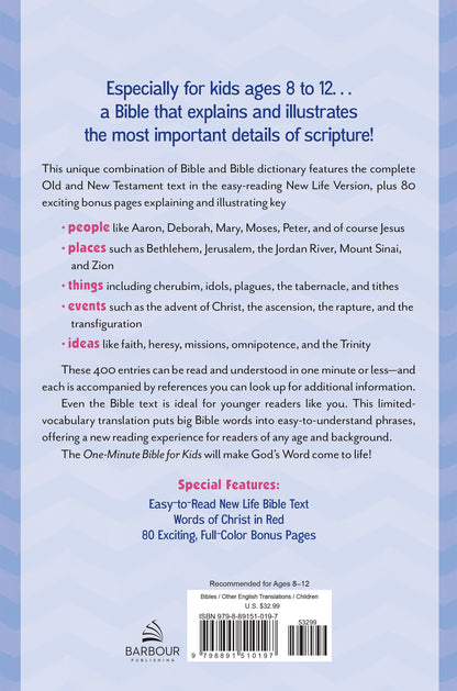 One-Minute Bible for Kids [girls' cover] - The Christian Gift Company
