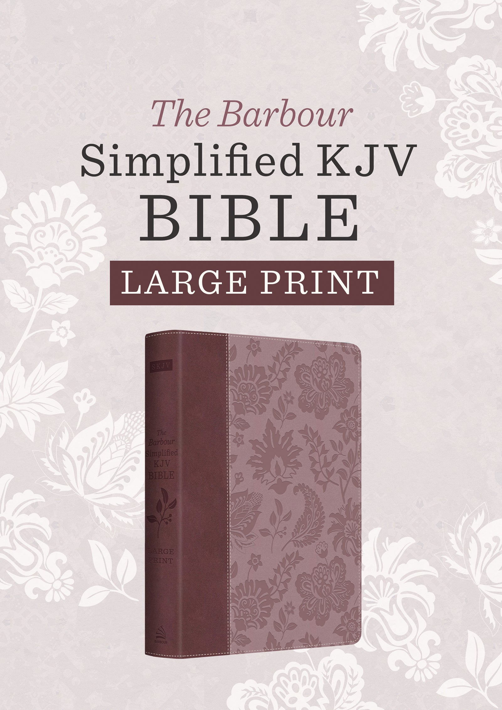Barbour Simplified KJV--Large Print [Plum & Paisley] - The Christian Gift Company