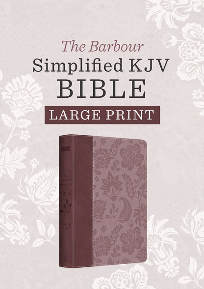 Barbour Simplified KJV--Large Print [Plum & Paisley] - The Christian Gift Company