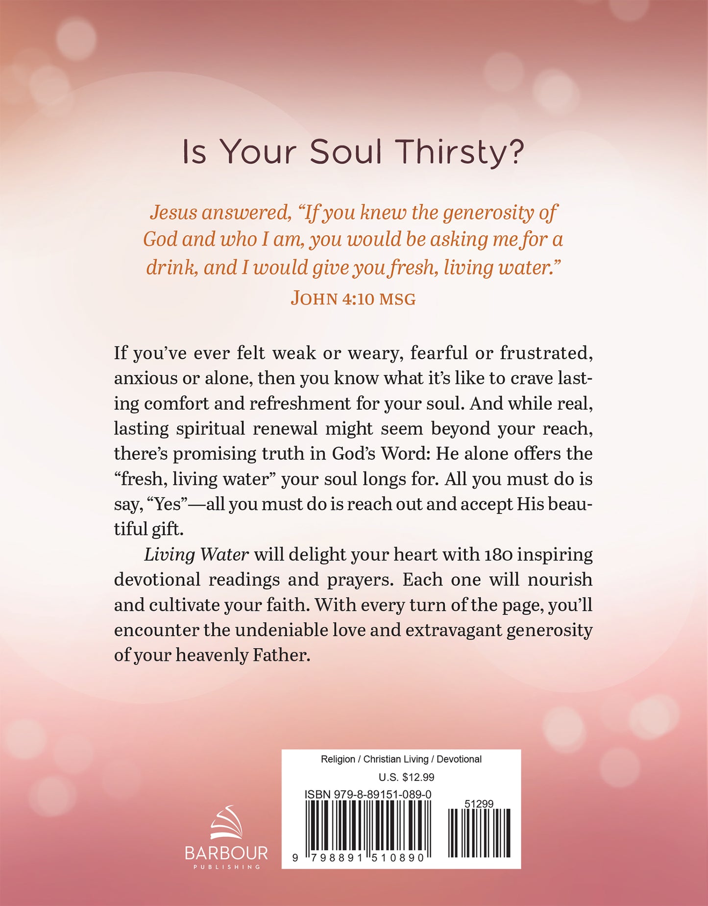 Living Water: Devotional Refreshment for a Woman's Soul - The Christian Gift Company