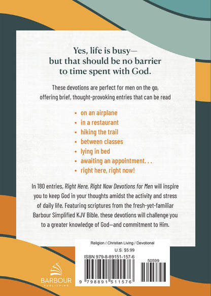 Right Here, Right Now Devotions for Men - The Christian Gift Company