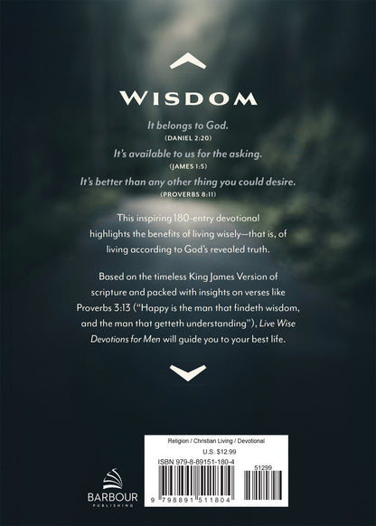 Live Wise Devotions for Men - The Christian Gift Company