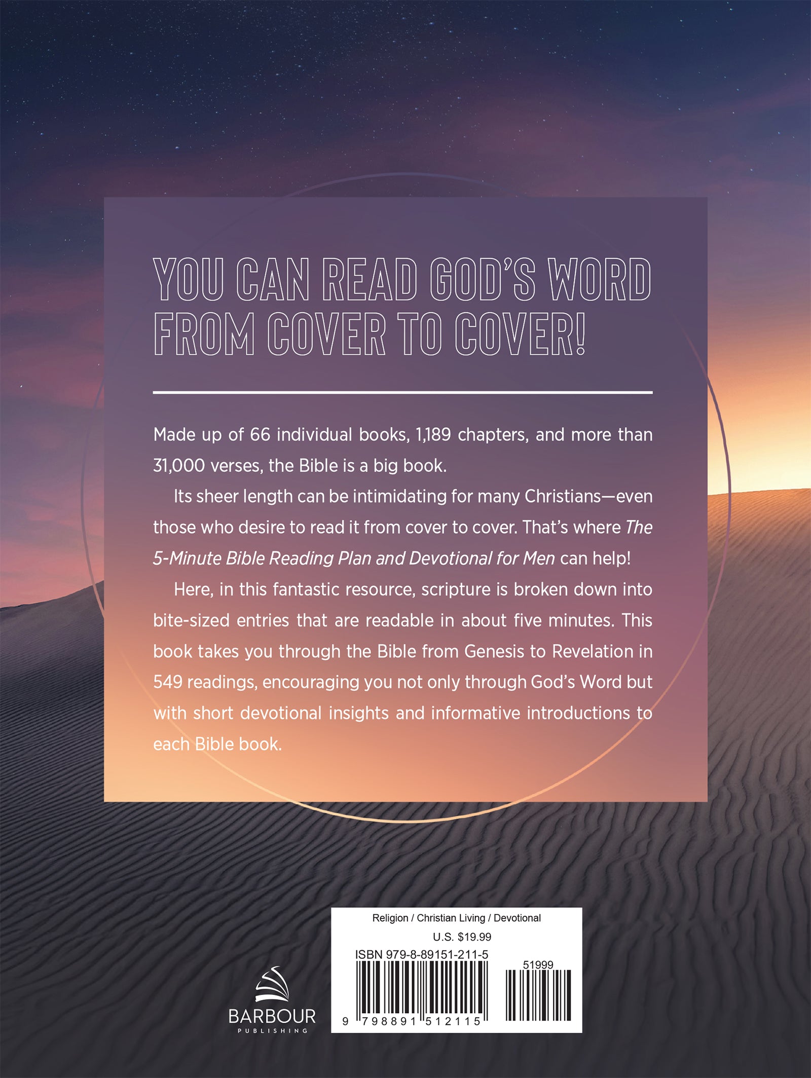 The 5-Minute Bible Reading Plan and Devotional for Men - The Christian Gift Company