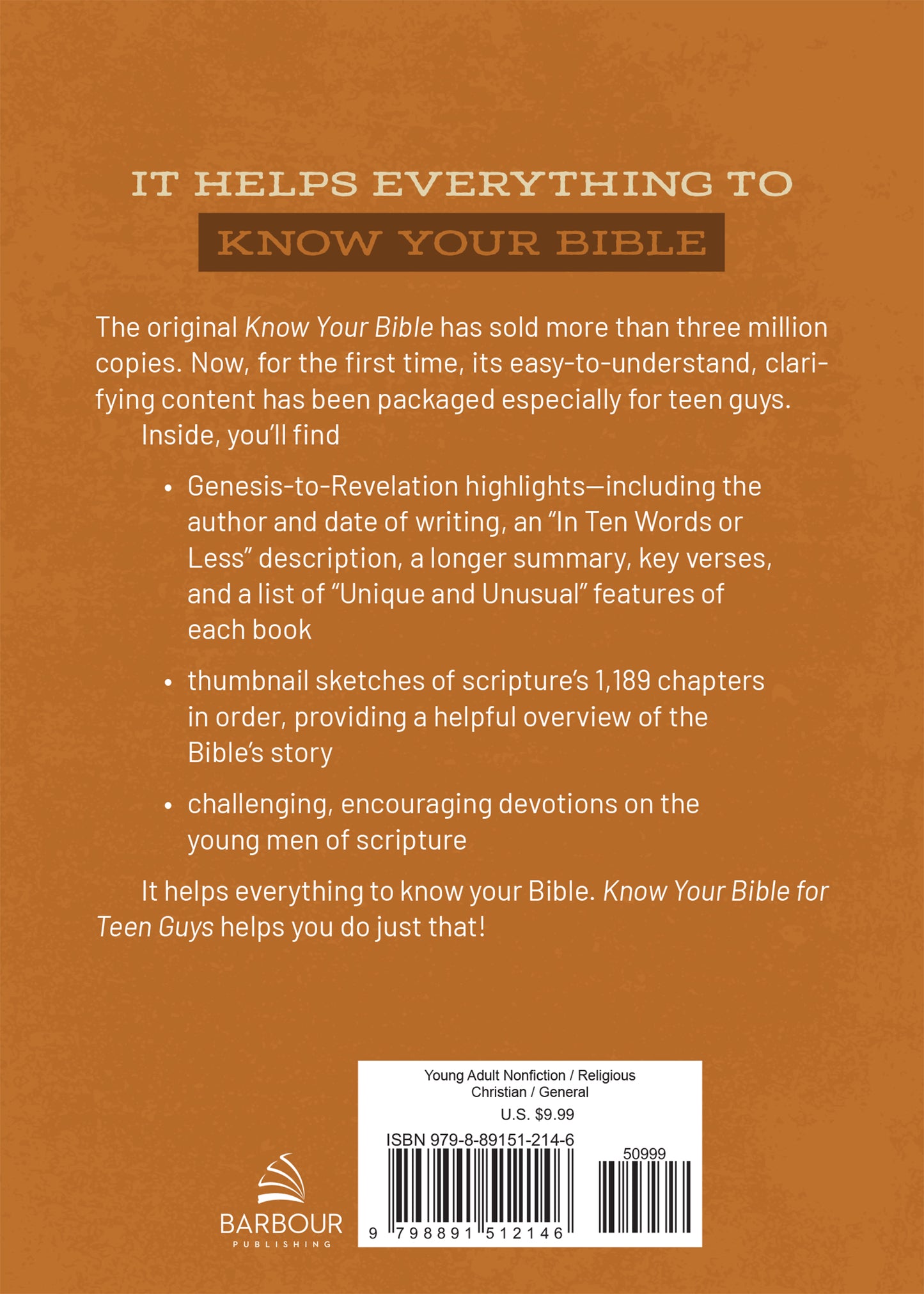 Know Your Bible for Teen Guys - The Christian Gift Company