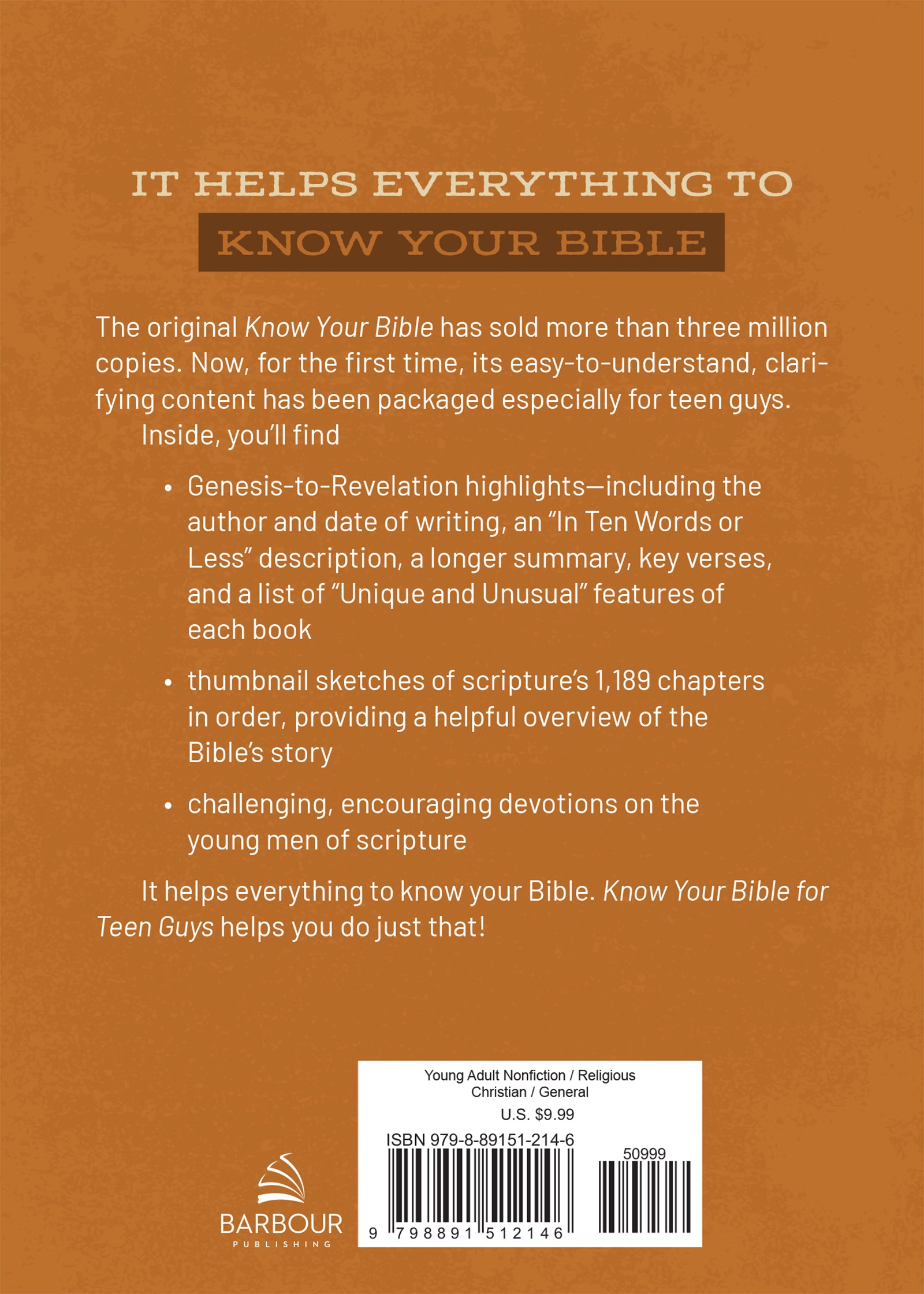 Know Your Bible for Teen Guys - The Christian Gift Company