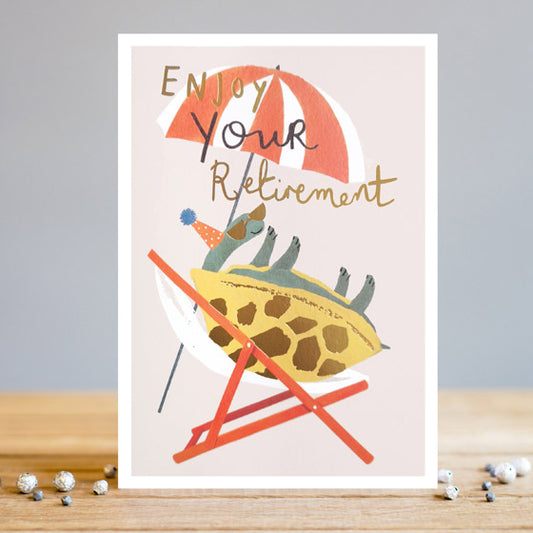 Retirement Card - Tortoise in Deckchair - The Christian Gift Company