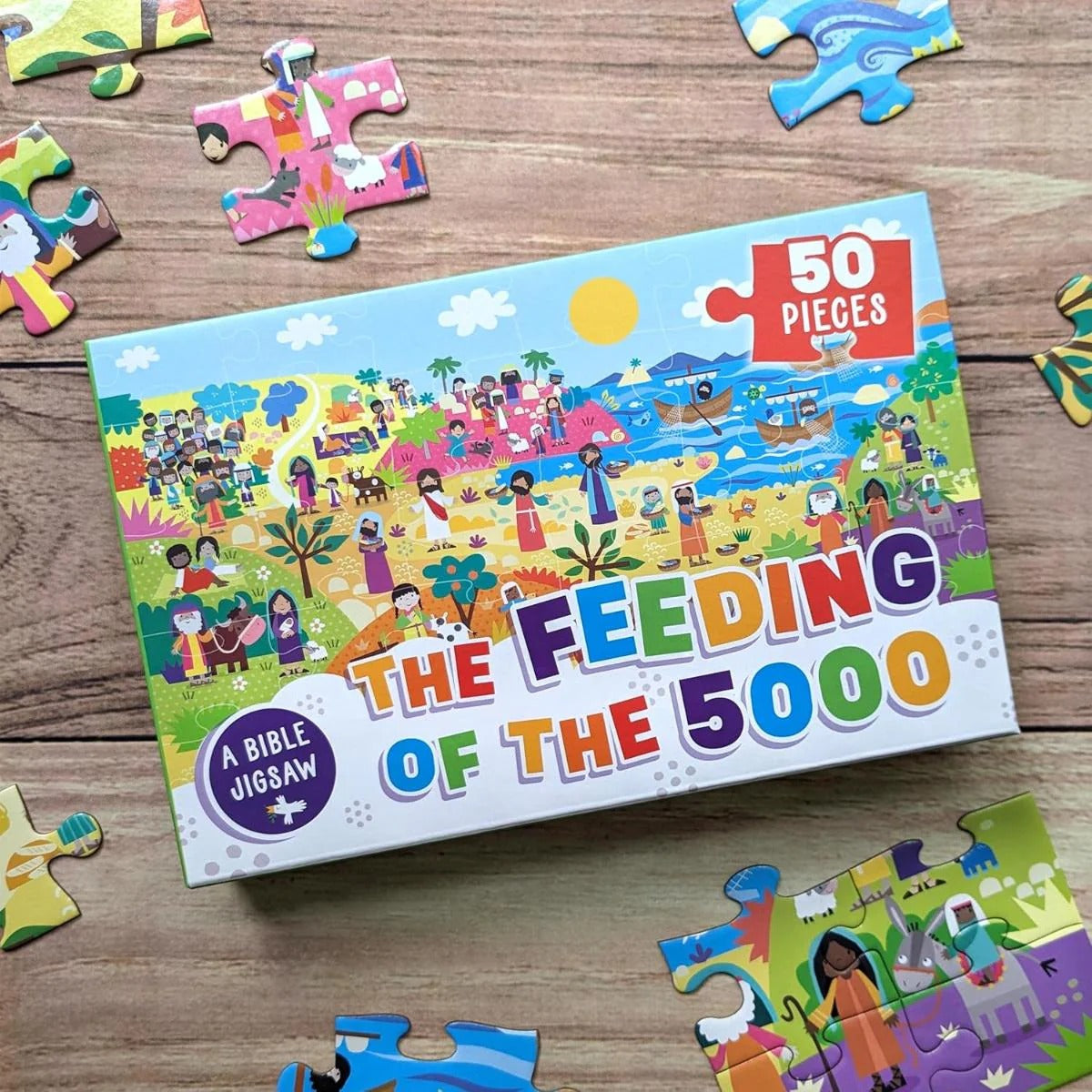 50-Piece Bible Jigsaw Puzzle: Feeding of the 5000 - The Christian Gift Company