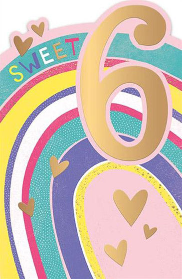 Age 6 Birthday Card - Sweet 6 - The Christian Gift Company