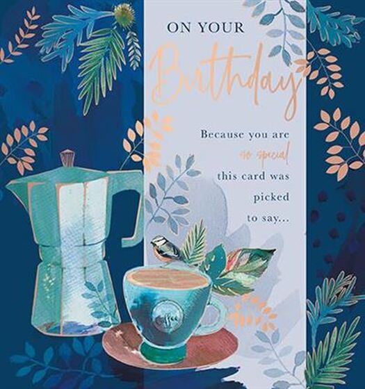 Birthday Card - Coffee Pot - The Christian Gift Company