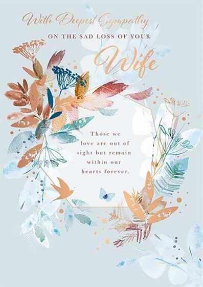 Sympathy Loss of Wife Card - Seed Heads - The Christian Gift Company