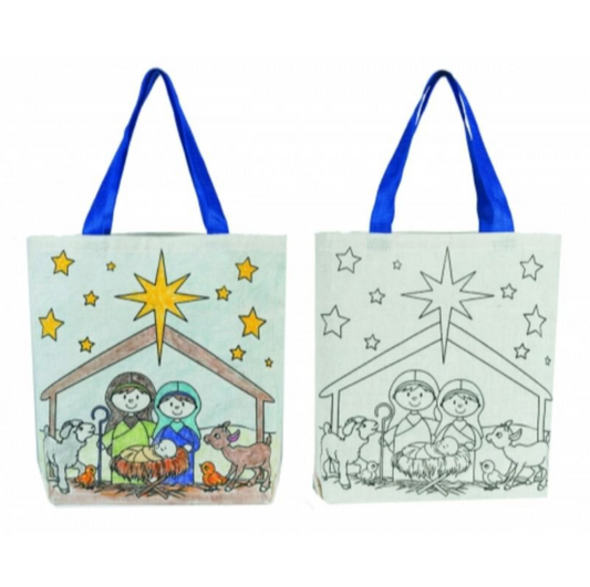 Colour Your Own Tote Bag – Children’s Nativity - The Christian Gift Company