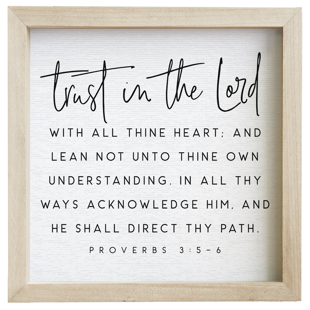 Framed Print: Trust In The Lord - The Christian Gift Company