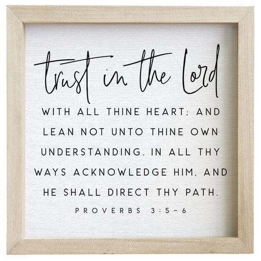 Framed Print: Trust In The Lord - The Christian Gift Company