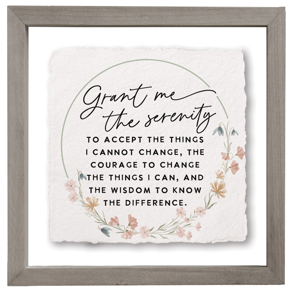 Floating Art Framed Print: Serenity Prayer - The Christian Gift Company