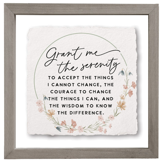 Floating Art Framed Print: Serenity Prayer - The Christian Gift Company