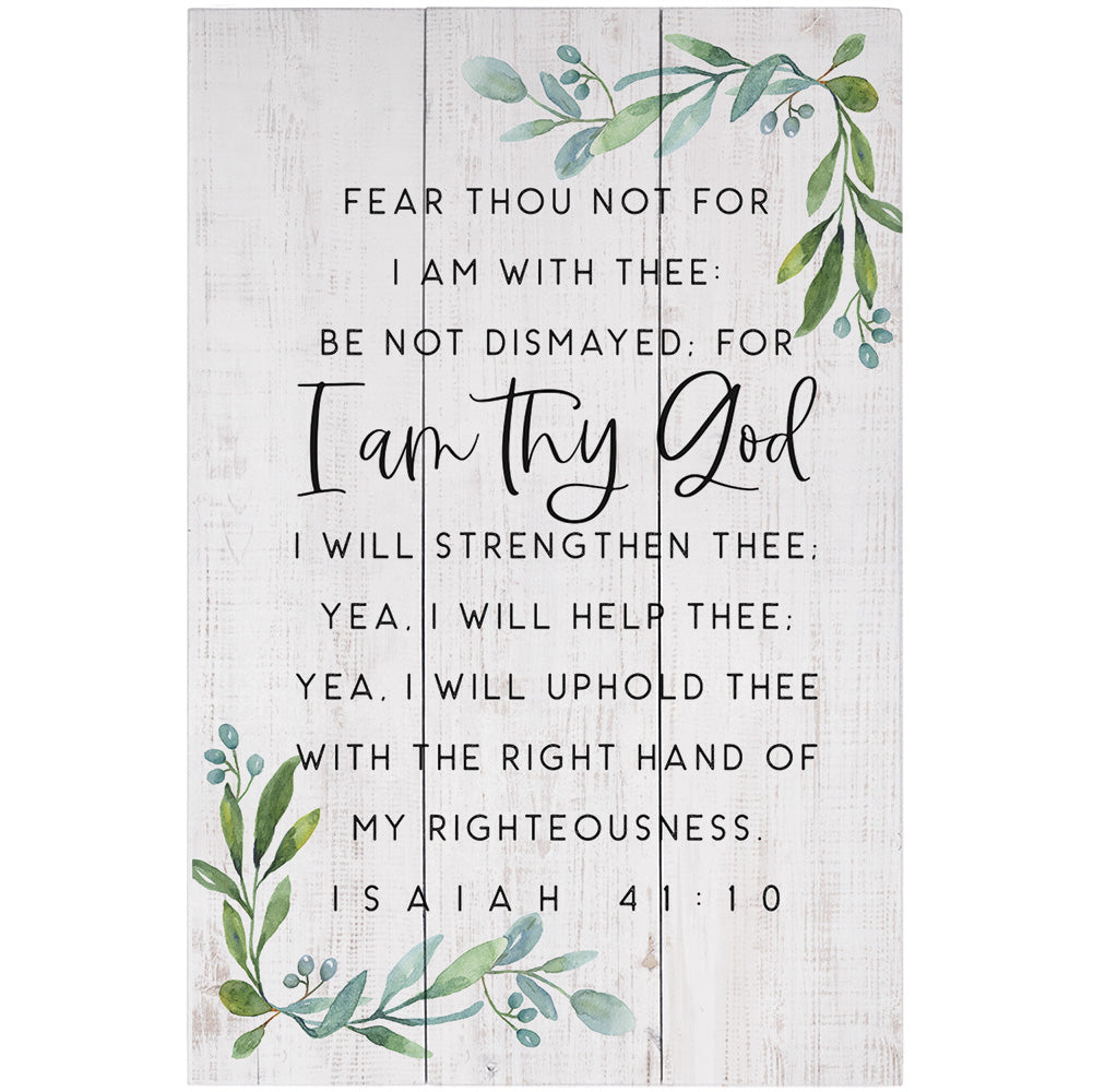 Rustic Pallet Art - Fear Thou Not - The Christian Gift Company