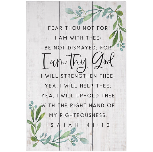 Rustic Pallet Art - Fear Thou Not - The Christian Gift Company