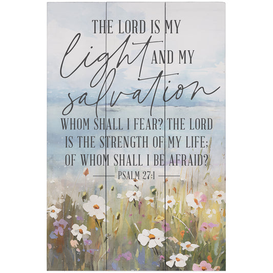 Rustic Pallet Art - The Lord Is My Light - The Christian Gift Company