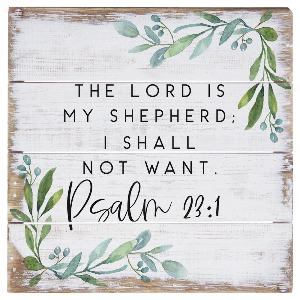 Mini Pallet Decor - Psalm 23:1 - The Christian Gift Company