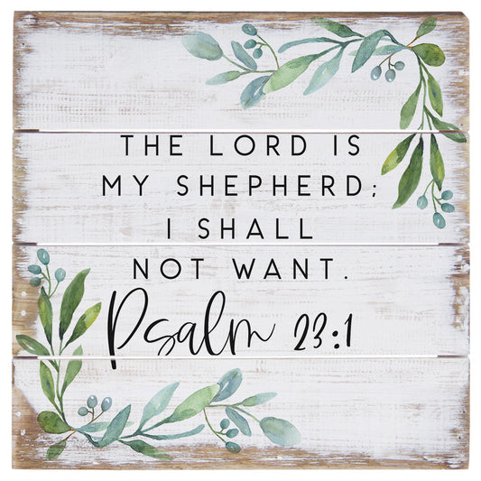 Mini Pallet Decor - Psalm 23:1 - The Christian Gift Company