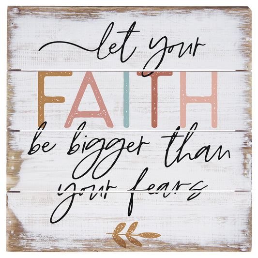 Mini Pallet Decor - Let Your Faith - The Christian Gift Company