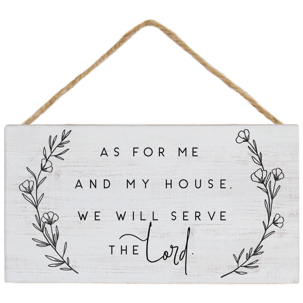 Mini Hanging Sign - As For Me & My House - The Christian Gift Company