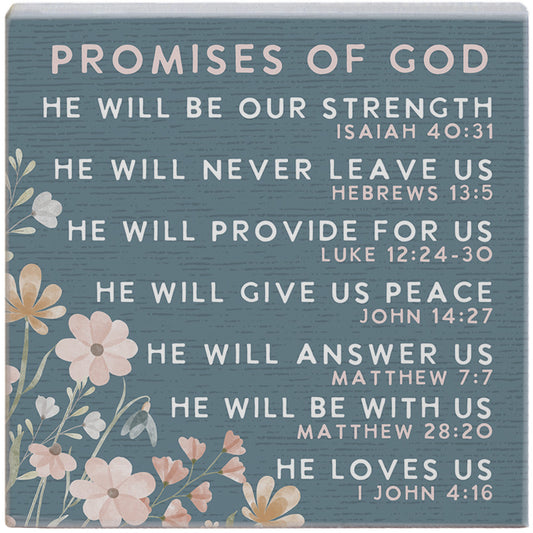 Small Square Decor - Promises Of God - The Christian Gift Company